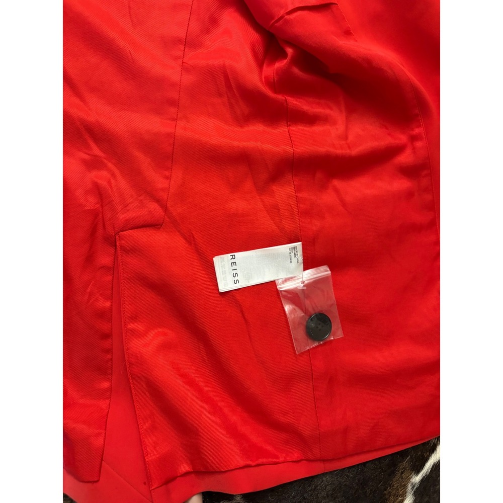 REISS Maia Single Breasted Blazer Red Size 6 - Picture 10 of 12